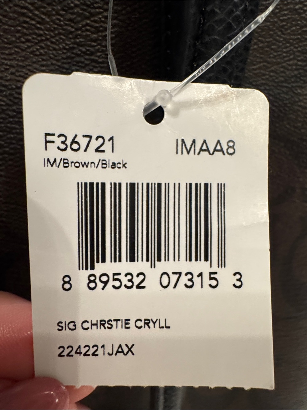 NWT Coach Christie Carryall F36721 Brown Black Signature Handbag - Picture 13 of 13